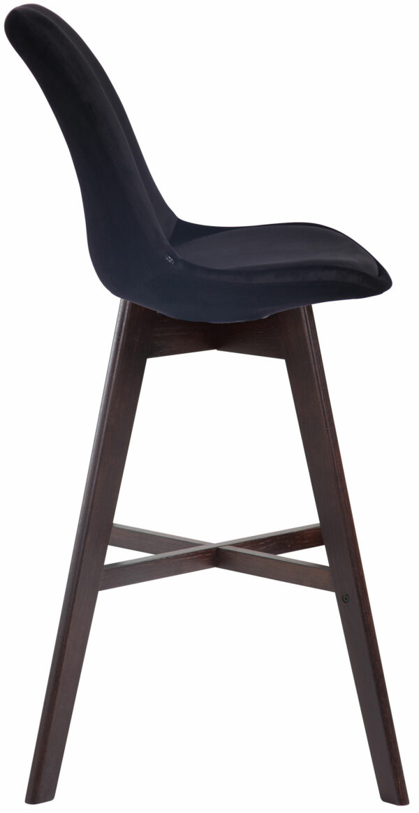 2er Set Barhocker Cannes Samt cappuccino – Bild 3