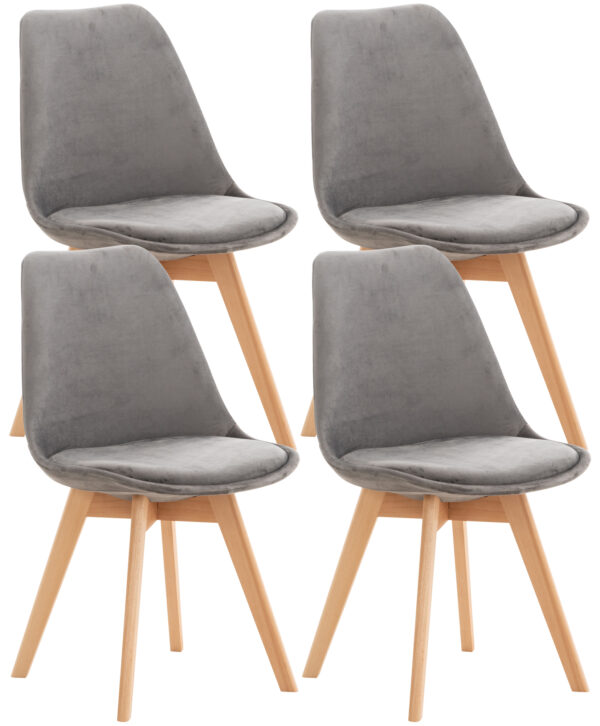 4er Set Stuhl Linares Samt